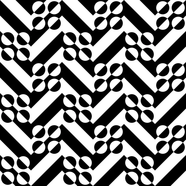 Cercle sans couture et motif ZigZag — Image vectorielle