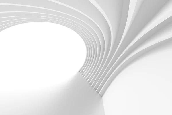 3D белый аркой дизайн интерьера — стоковое фото