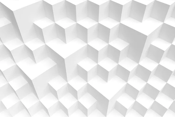 Concetto geometrico bianco 3d — Foto Stock