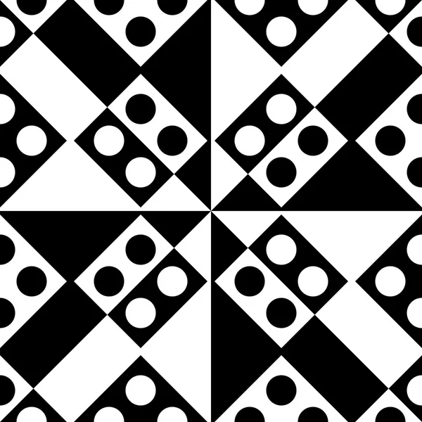 Cercle sans couture, motif carré et triangle — Image vectorielle