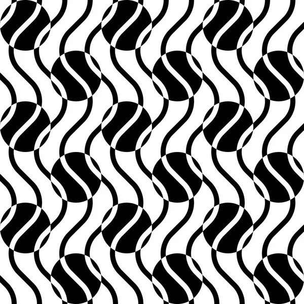 Seamless Wave and Stripe Pattern — Stock Vector
