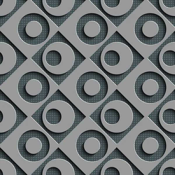 Patrón cuadrado y circular sin costuras — Archivo Imágenes Vectoriales