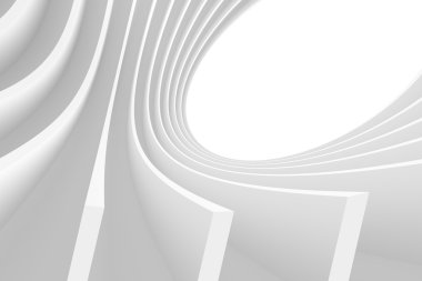 Beyaz dairesel tasarım