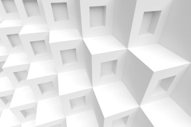 3D beyaz küpleri arka plan