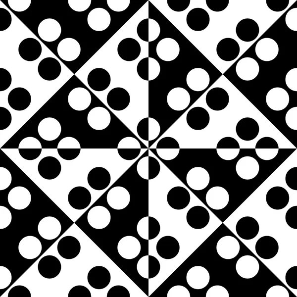 Bezešvé náměstí, trojúhelník a kruh vzor — Stockový vektor