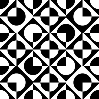 Kesintisiz Daire, kare ve üçgen desen