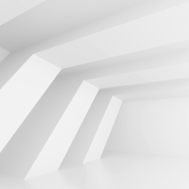 Beyaz sütun iç tasarım