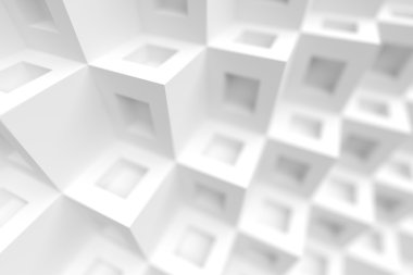 3D beyaz geometrik kavramı