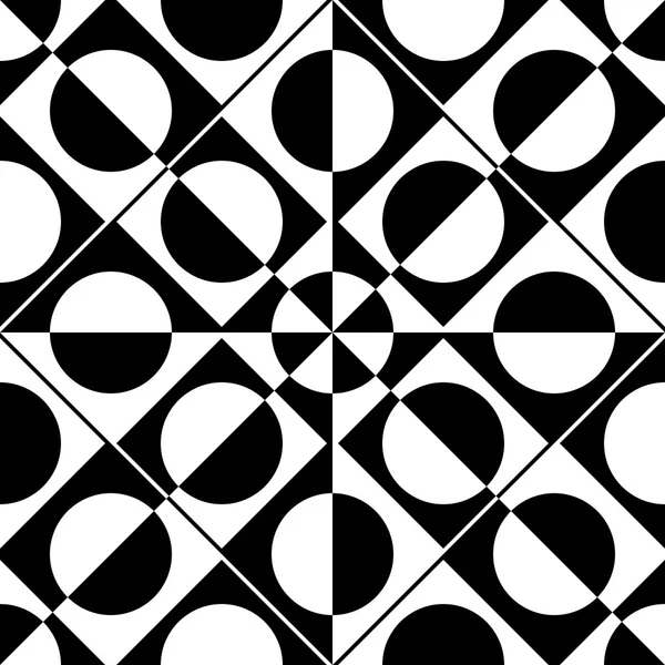 Nahtloses Quadrat-Kreis-Muster — Stockvektor