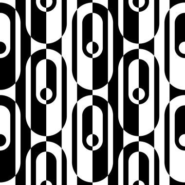 Kesintisiz dikey şerit ve elips desen