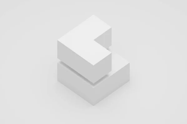 Soyut Küp Sembolü Minimalist Grafik Tasarımı Alışılmadık Görüntü — Stok fotoğraf