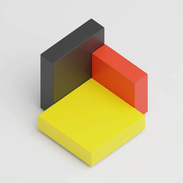Abstraktes Deutschland Flaggenkonzept Futuristisches Minimal Graphic Design Darstellung — Stockfoto