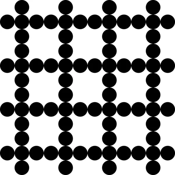 シームレスな白黒サークル パターン — ストックベクタ