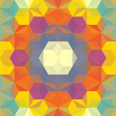 Renkli üçgen desen