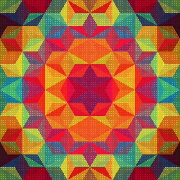 Kleurrijke driehoek patroon. Vector achtergrond — Stockvector