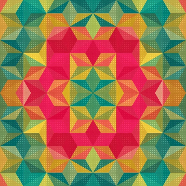 Färgglada triangel mönster — Stock vektor