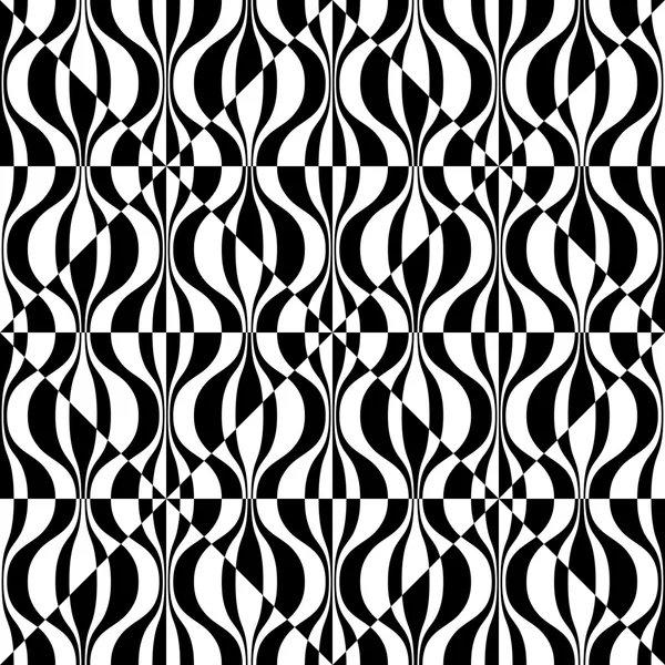 抽象的な波と正方形のパターン — ストックベクタ