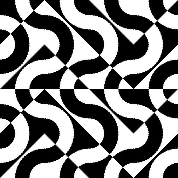 Sömlös böjd form mönster — Stock vektor