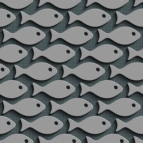 Patrón de pescado sin costura — Vector de stock