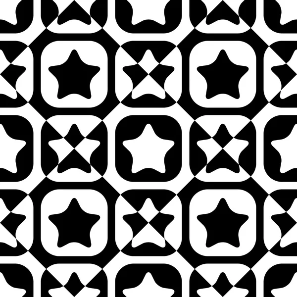 シームレスな星と正方形のパターン — ストックベクタ
