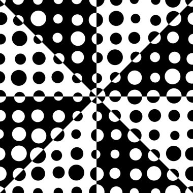 Kesintisiz Daire ve üçgen desen