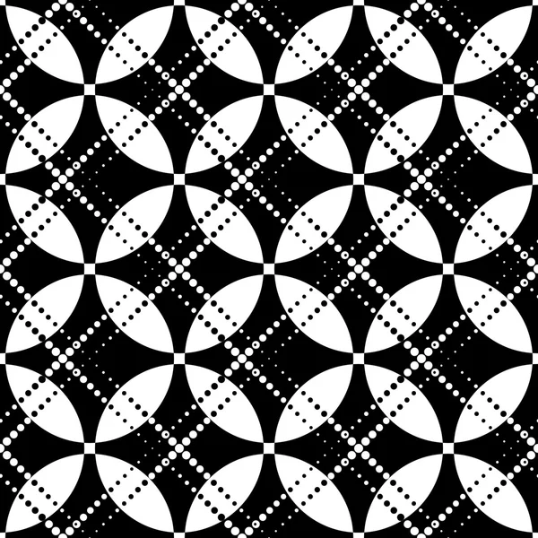 Naadloze Rhombus en cirkel patroon — Stockvector