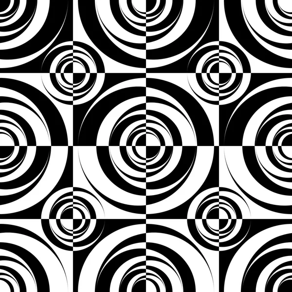 シームレスな円形と正方形のパターン — ストックベクタ