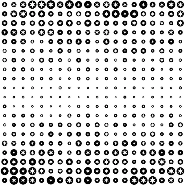 Círculo sem costura e padrão de estrela —  Vetores de Stock