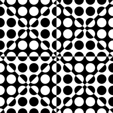 Kesintisiz Daire ve üçgen desen