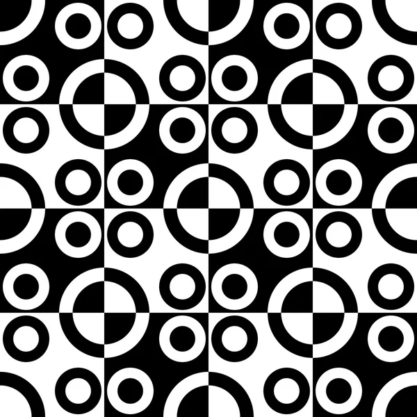 Seamless Square and Circle Pattern — Stock Vector