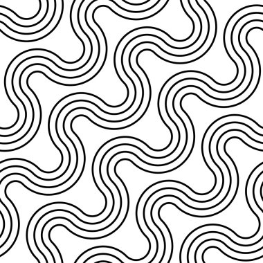 Sorunsuz kavisli şekli desen