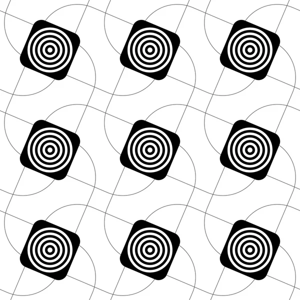 Άνευ ραφής κύκλο και το τετράγωνο μοτίβο — Διανυσματικό Αρχείο