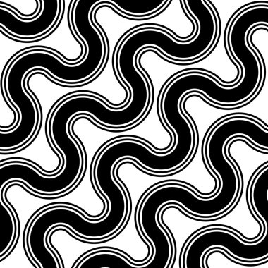 Sorunsuz kavisli şekli desen