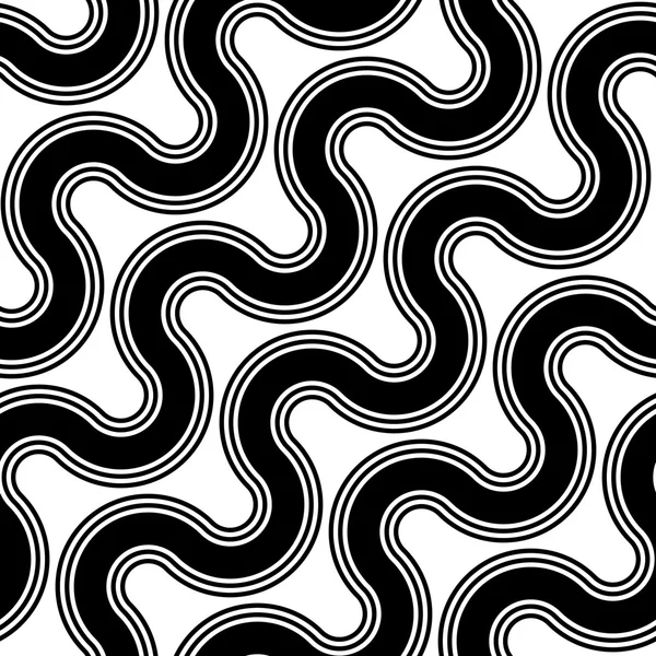 Seamless Curved Shape Pattern — Stock Vector