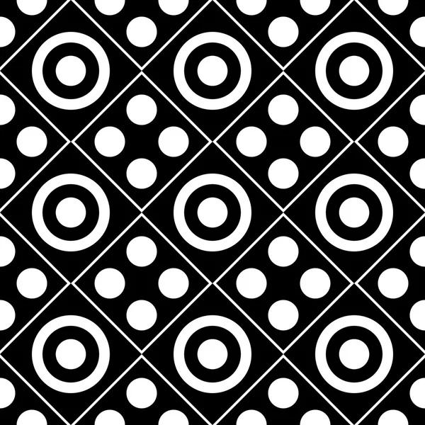 シームレスな円形と正方形のパターン — ストックベクタ