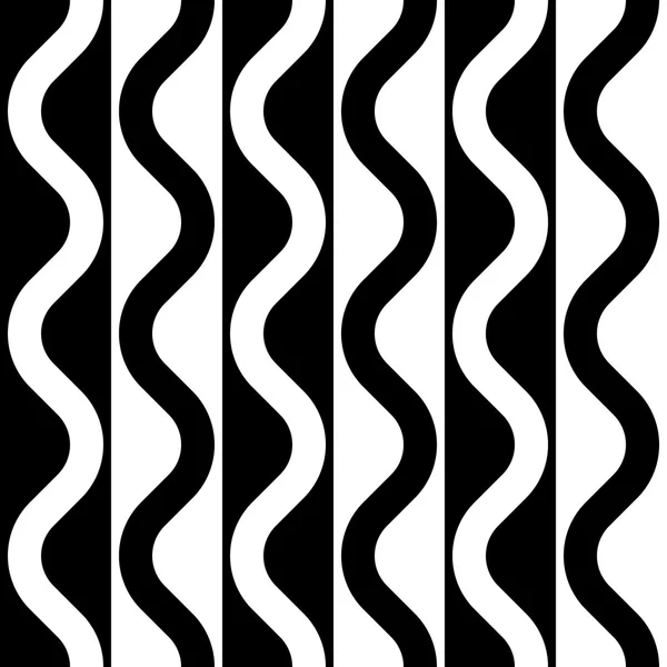 Seamless Wave and Stripe Pattern — Stock Vector