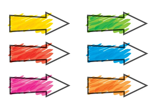 Color arrows set — Stock Vector