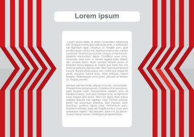 Şablon gri ve kırmızı çizgili