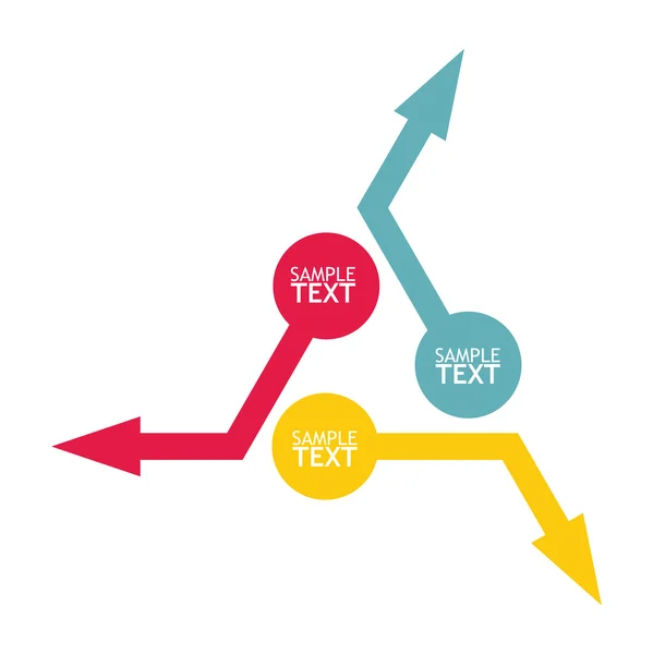 Kleurrijke pijlen voor zakelijke diagrammen — Stockvector