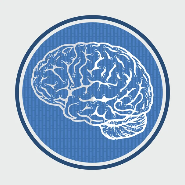 Icono del cerebro — Vector de stock