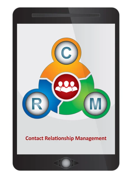 Contact Relationship Management software diagram — Stock Vector