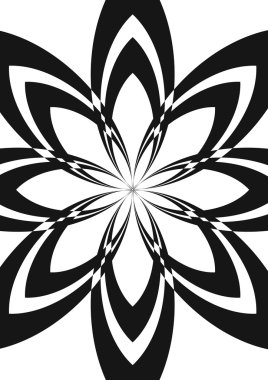 Soyut siyah beyaz illüstrasyon