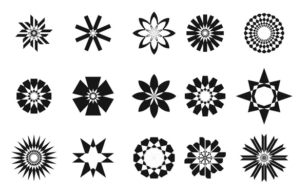 Abstract star set collaction — Stock Vector