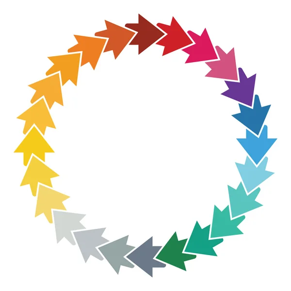 Roue de couleur modifiable avec des flèches — Image vectorielle