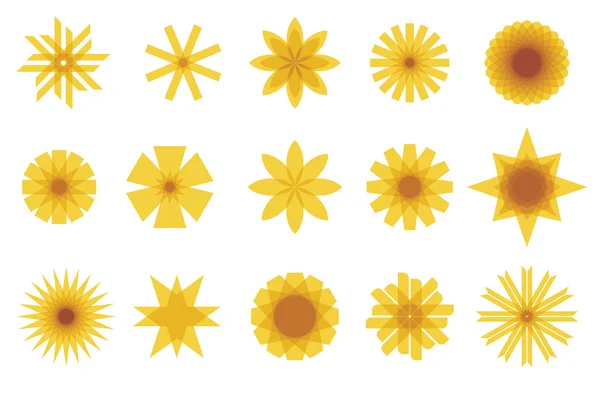 Vector flowers set — Stock Vector © rosinka #5148220