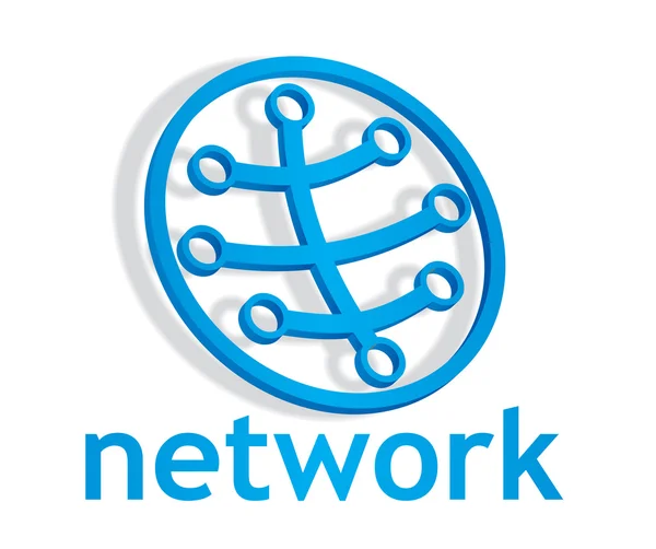 Abstraktes Symbol für geschlossenes Netzwerk — Stockvektor