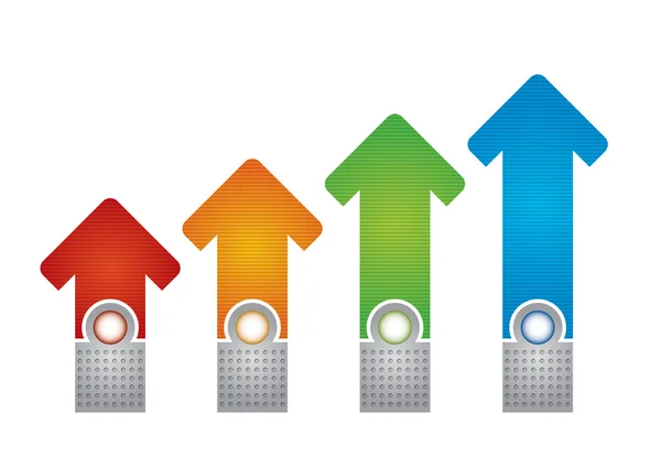 Modelo de gráfico de negócios —  Vetores de Stock