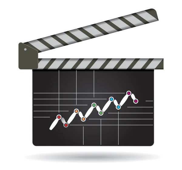 Fluxo de sucesso no aplauso do filme — Vetor de Stock