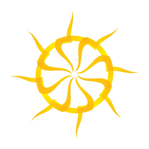 कलात्मक नारंगी सूर्य — स्टॉक वेक्टर