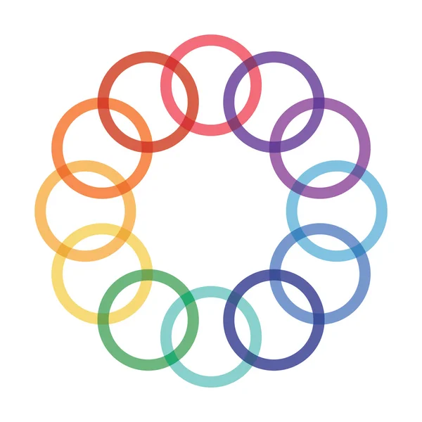 Graphics with color circles — Stockový vektor